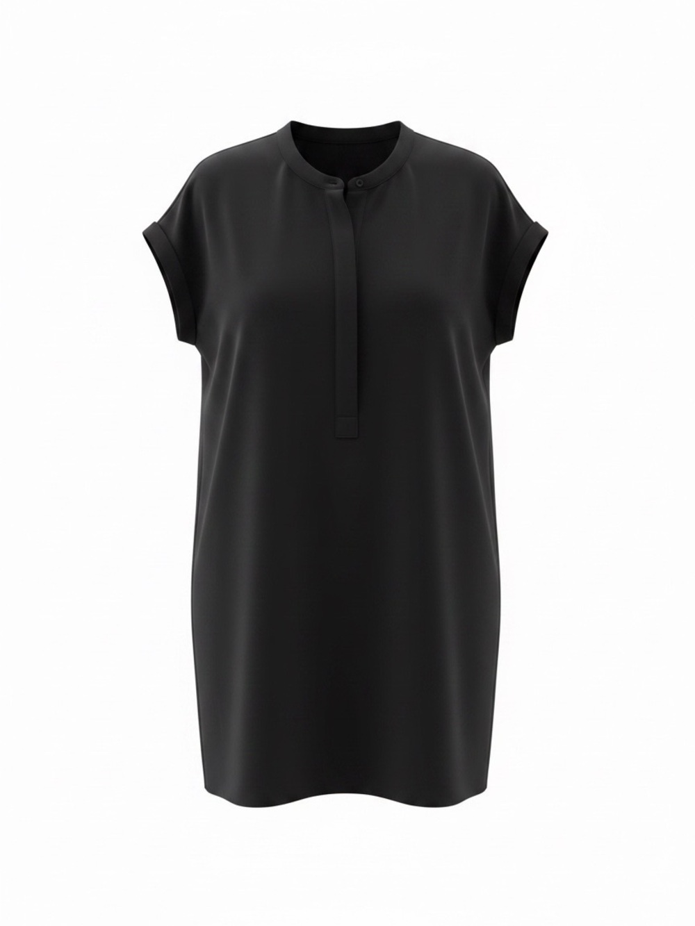 Marc New York Minimalist Black Short-Sleeve Mini Dress